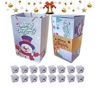 Boîtes de Noël | Boîte rebondissante pour Noël ou anniversaire | Sac pliable pour vacances, maison, famille, , fête, chocolat, bijoux, mariage, biscuits, bonbons, vin boulangers