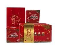 Boîtes de Noël pour cadeaux - Boîtes cadeaux de Noël | Tirelire pour argent | Boîtes de Noël | Tirelire de Noël | Boîte de Noël avec motif Père Noël | Bon