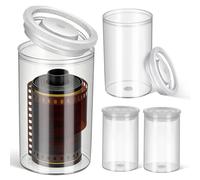 Boîtes de Pellicule Vides 30 Pcs en Plastique Blanc, avec Bouchons | Boîtier Rigide Translucide, Protection les Fuites, pour Voyages et Prises de Vue, Rangement D'accessoires