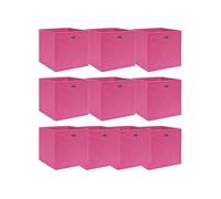 10x Boîtes de Rangement avec Couvercle Tissu Organisateur Stockage vidaXL