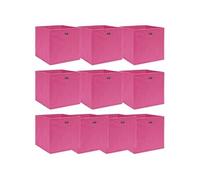 vidaXL Boîtes de Rangement 10 pcs Rose 32x32x32 cm Tissu