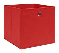 vidaXL Boîtes de rangement 10 pièces en tissu intissé 28 x 28 x 28 cm Rouge