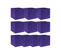 Boîtes de rangement 10 pcs Violet 32x32x32 cm Tissu