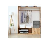 Boîtes de rangement 2 pcs Tissu 43x34x23 cm Gris Gris G