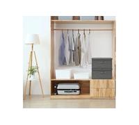 Boîtes de rangement 2 pcs Tissu 50x30x25 cm Anthracite