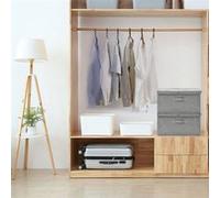 Boîtes de rangement 2 pcs Tissu 50x30x25 cm Gris Gris G