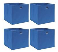 vidaXL Boîtes de rangement 4 pcs Bleu 32x32x32 cm Tissu, boîte, coffre de rangement, bac de stockage, boîtes, coffres de rangement, bacs de stockage
