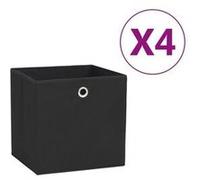 4x Boîtes de Rangement Tissu Intissé Rouge Foncé Coffre Emballage vidaXL