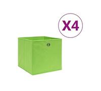 Boîtes de rangement 4 pcs Tissu intissé 28x28x28 cm Vert