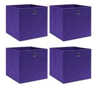 4x Boîtes de Rangement Tissu Intissé Rouge Foncé Coffre Emballage vidaXL