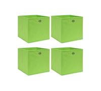 Boîtes de rangement 4 pcs Vert 32x32x32 cm Tissu