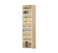 Boîtes de rangement à chaussures pliables empilables en plastique pour entrée et chambre à coucher, aucun assemblage nécessaire, design gain de place, 9 niveaux (8 + 1 bottes) Solution de rangement