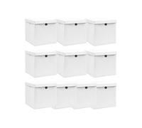 vidaXL Boîtes de rangement avec couvercle Tissu organisateur - Lot de 10