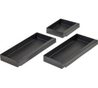 Boîtes de rangement Beetbar 2 max 1 min métal, 17.3x25x4.5 cm 2x 17.3x38.5x4.5 cm