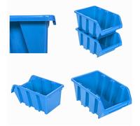 Boîtes de rangement - BOTLE - Pack de 20 - Plastique - Empilables - Couleur Bleu