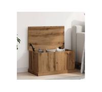 Boîtes de rangement chêne artisanal 70x40x38 cm bois ingénierie