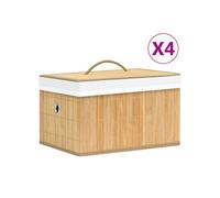 Boîtes de rangement en bambou 4 pcs