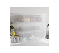 Boîtes de rangement en plastique 3 pcs 25 L empilables