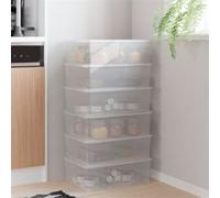 Boîtes de rangement en plastique 6 pcs 10 L empilables G