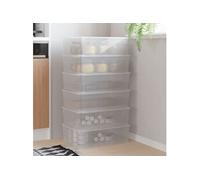 Boîtes de rangement en plastique 6 pcs 25 L empilables G