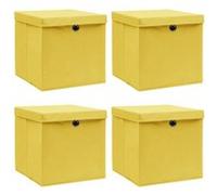 10x Boîtes de Rangement avec Couvercle Tissu Organisateur Stockage vidaXL