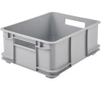 keeeper Boîte de transport avec poignées Euro-Box L 20,5 L 43 x 35 x 17,5 cm Bruno Eco Line Gris