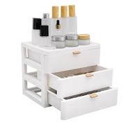 Boîtes de rangement Organiseur de bureau avec tiroir Boîtes de rangement （Blanc）