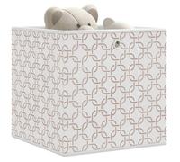 vidaXL Boîtes de rangement pliables 4 pcs crème tissu intissé