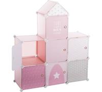 Boîtes de rangement pour enfants "château" - rose 96 × 109 cm - Atmosphera créateur d'intérieur