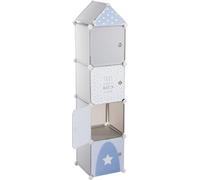 Boîtes de rangement pour enfants "Colonne" - gris et bleu 34 × 139 cm - Atmosphera créateur d'intérieur