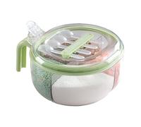 Boîtes de rangement pour épices avec couvercles - Boîte de rangement transparente à 4 compartiments - Organiseur d'épices avec couvercle et cuillère, pour restaurant, camping, pique-nique, cuisine