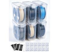 Boîtes de rangement pour filament 3D, lot de 6, Dry Box hermétiques 4,0 L avec gel de silice réutilisable, pour bobines de 1 kg PLA PETG TPU