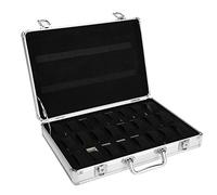 Boîtes de Rangement Verrouillables pour Montres en Cuir PU à 24 Fentes, 24 Grilles en Alliage D'aluminium, Valise pour Montre, Boîte de Rangement pour Montre, étui pour Organisateur de Montre pour le