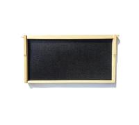 Boîtes de ruche cadres Cadres non assemblés 50 pièces, cadre de ruche en bois, fondation nid d'abeille plastique(Black,483x159mm)