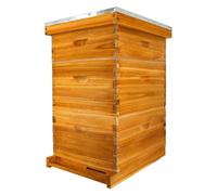 Boîtes de ruche cadres Cire d'abeille enduite de ruche à 10 cadres comprenant des et un kit démarrage(Beehive C)
