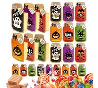 Boîtes de traite d'Halloween - Sacs d'Halloween et cartes de bricolage - Sacs en papier pour cartes de bricolage, friandises en forme de stock de verre pour jeunes et vieux