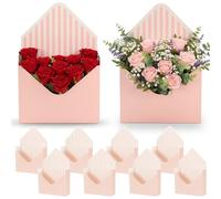 Boîtes d'enveloppe, paquet de 10 boîtes à fleurs d'enveloppe, boîte à fleurs emballage en papier pliable pour mariage, Saint-Valentin, anniversaire, de Saint-Valentin