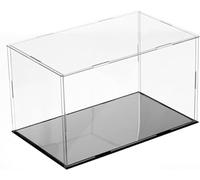 Boîtes d'exposition en acrylique transparent, Vitrine en acrylique avec organiseur en cube amovible, rangement for objets de collection, base noire transparente, plusieurs tailles((LxWxH)60x45x30cm)