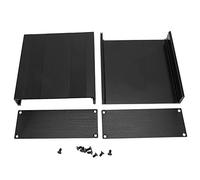 Boîtes électriques, boîtier de carte de circuit imprimé en aluminium noir, type divisé, boîtier de boîtier de projet électronique bricolage, boîte de jonction électrique 54 * 145 * 150mm