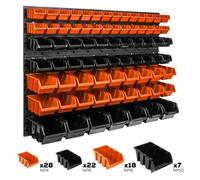 Boîtes empilables - BOTLE - Lot de 75 - Orange et noir - 115 x 78 cm