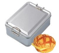 Boîtes en métal Co-okies, boîte de rangement pour gâteaux avec couvercle, boîtes de rangement en fer blanc, boîte rectangulaire en fer blanc, boîte de rangement Co-okies St-orage, boîte à collation