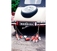 Boîtes en métal pour voiture de mariage, sélection:Rétro rouge