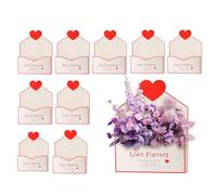 Boîtes enveloppantes pour la Saint-Valentin | 10 pièces décorations romantiques motif cœur | Boîtes d'enveloppe bouquet de fleurs, pour femme, mère, sœur, fille, amis, fiançailles, fêtes, cérémonies
