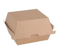 Boîtes Hamburger Compostables Kraft x 150 ou 200 Fiesta Green 12 G