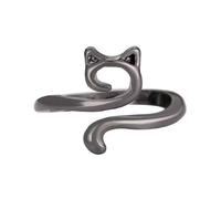 Boîtes Jouets Bijoux Adjustable Crochet Yarn Tension Ring 4 Pack Porte-clés Fournitures Bagues (Black, A)