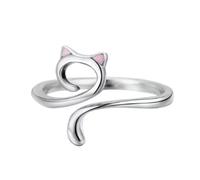 Boîtes Jouets Bijoux Adjustable Crochet Yarn Tension Ring 4 Pack Porte-clés Fournitures Bagues (Silver, A)