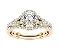 Boîtes Majuscules Anneaux Couple Incrusté Classique Bijoux Bagues Trucs Anneaux (B, 9)