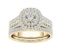 Boîtes Majuscules Anneaux Couple Incrusté Classique Bijoux Bagues Trucs Anneaux (H, 10)