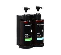 Boîtes Murales Pour Shampoing Et Gel Douche,Pour Hôtel,Sans Perforation,Pour Désinfectant Pour Les Mains,Manuel - Type Tan Double Head #C