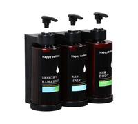 Boîtes Murales Pour Shampoing Et Gel Douche,Pour Hôtel,Sans Perforation,Pour Désinfectant Pour Les Mains,Manuel - Type Tan Three Head #B